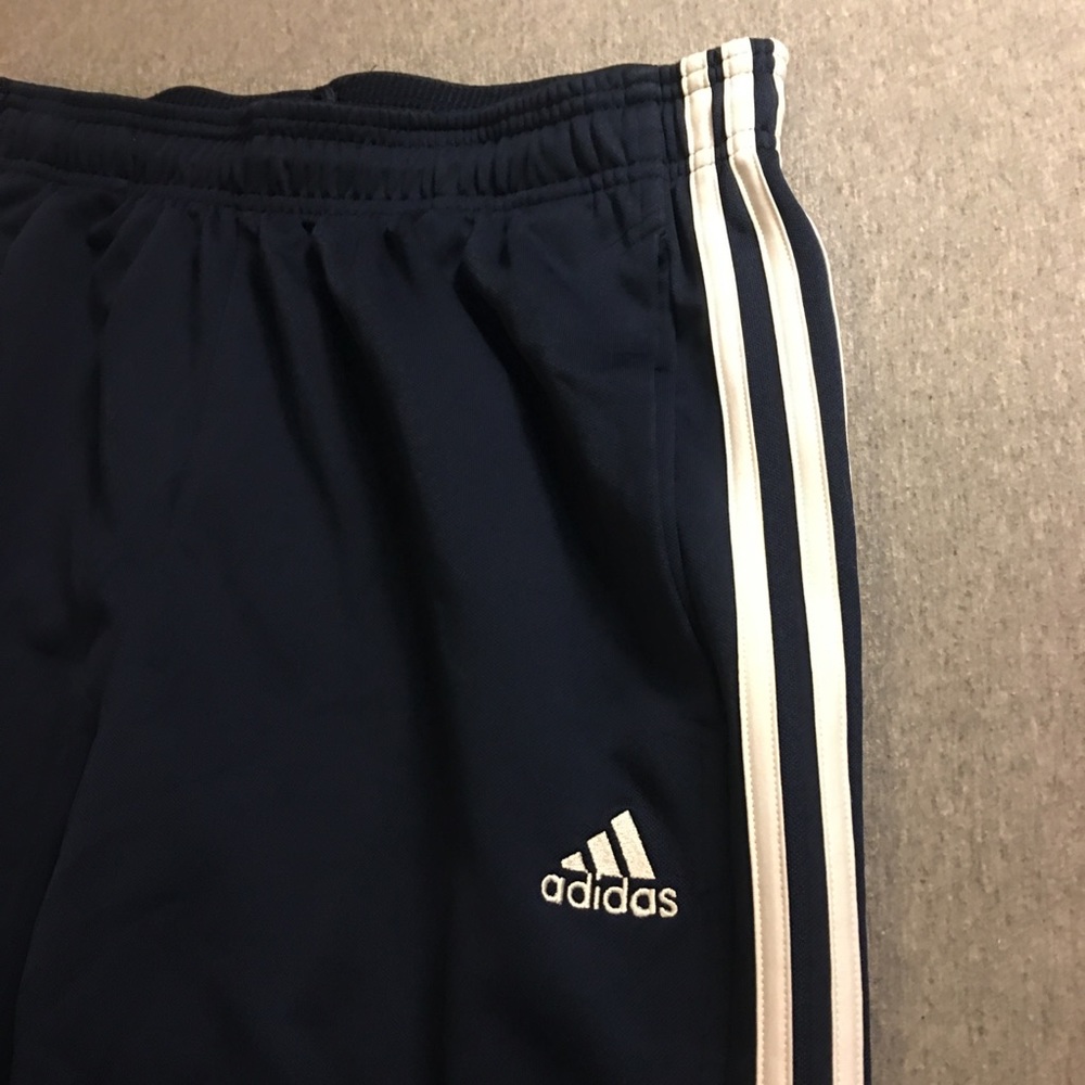 Adidas Three Stripe Sweatpants - Navy - L